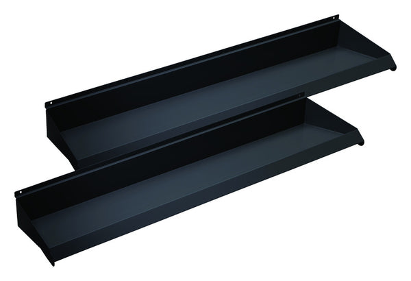 2 in. H X 8 in. W X 4 ft. L Black Shelf Edge Holder