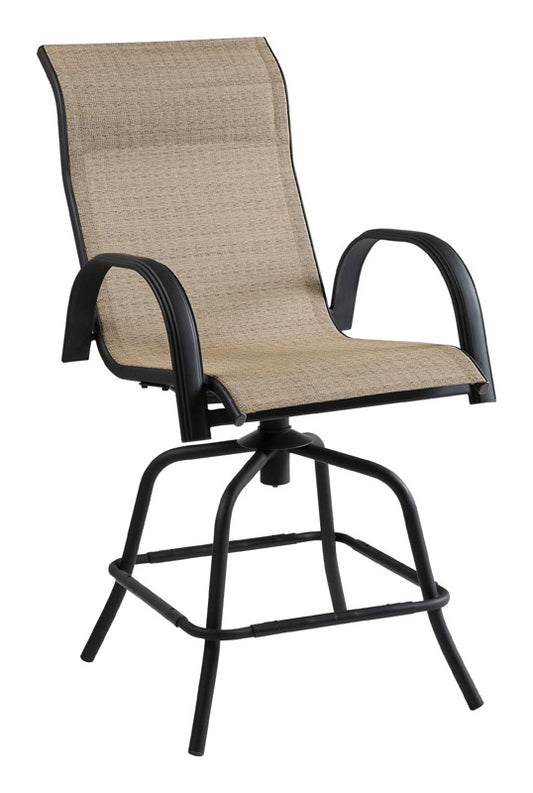 Living Accents Kensington Black Steel  Swivel Chair (Pack of 2)