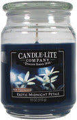 Candle Lite 3297055 18 Oz Exotic Midnight Petals Everyday Terrace Jar Candle (Pack of 4)