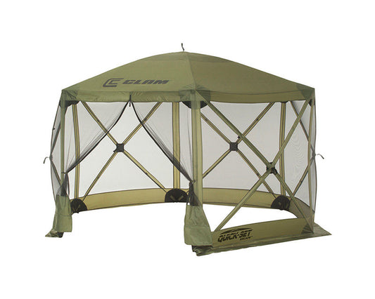 Clam  Quick-Set  Polyester  6 Sided  Hub Screen Canopy  90 in. H x 12 ft. W x 12 ft. L