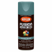 Krylon Fusion All-In-One Satin Rolling Surf Paint + Primer Spray Paint 12 oz. (Pack of 6)