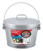 Behrens 4 gal Galvanized Steel Garbage Can Lid Included Animal Proof/Animal Resistant