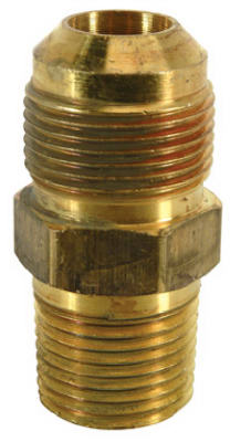 Adapter, Brass, Male, 5/8 x 15/16-16 x 1/2-In. (Pack of 5)