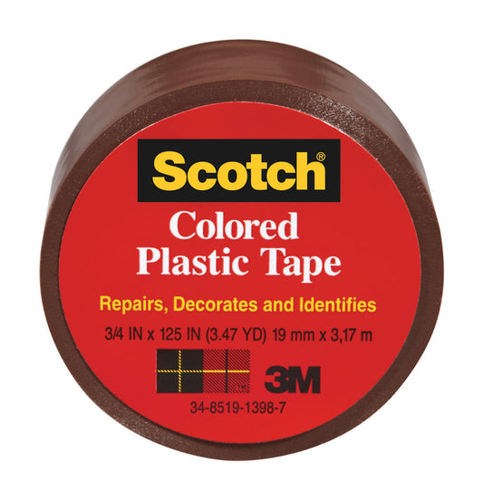 Scotch Brown 125 in. L x 1-1/2 in. W Plastic Tape (Pack of 6)