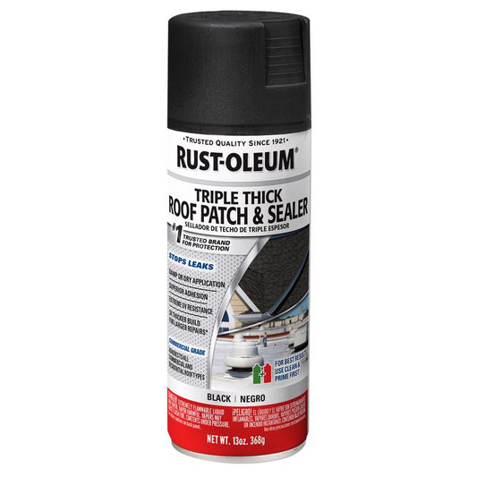 Rust-Oleum Triple Thick Black Acrylic Roof Patch & Sealer 13 oz (Pack of 6)