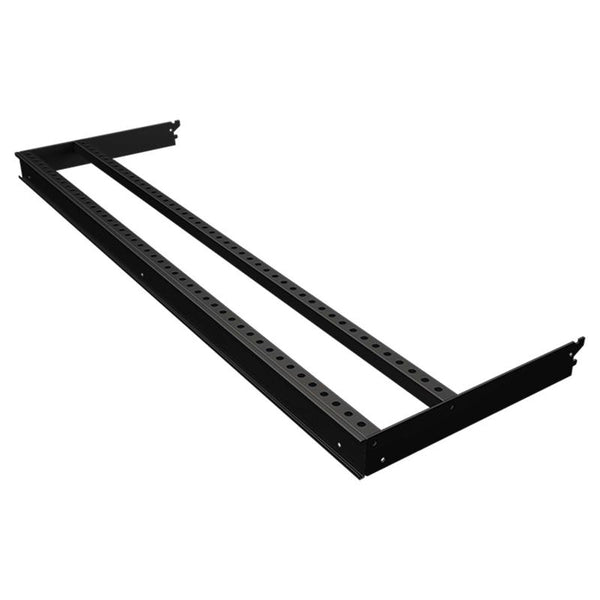 Tubo transversal de metal negro de 2 pulg. de alto x 15 pulg. de ancho x 48 pulg. de largo