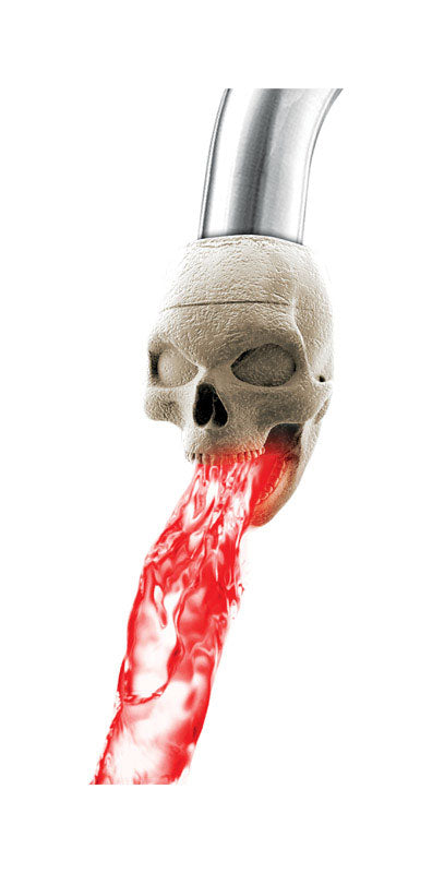 Occasions  LED Skull Faucet Head  Lighted Halloween Decoration  2.4 in. H x 1.65 in. W 1 pk