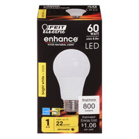 Feit Electric A19 E26 (Medium) LED Bulb Bright White 60 W 1 pk