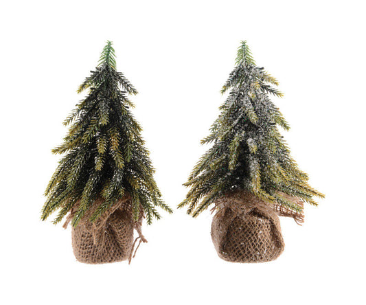 Decoris Tree in Planter Christmas Decoration Polyester 1 pk (Pack of 16)
