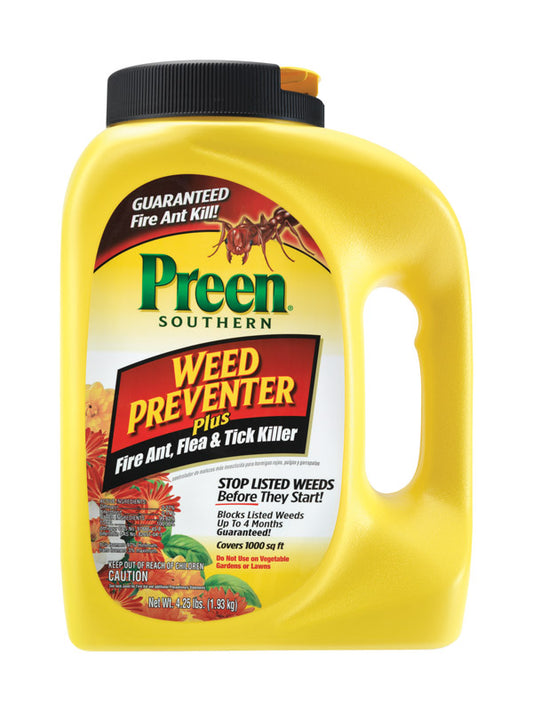 Preen Weed Preventer Plus Insect Killer Granules 4.25 lb. (Pack of 4)