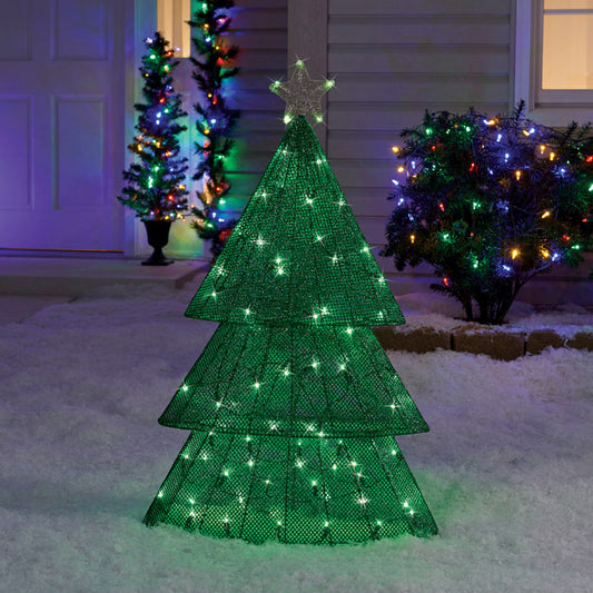 Sylvania  Illuminet  LED  Green  Tree  Christmas Decor