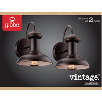 Globe Electric  Jameson  1-Light  Oil Rubbed Bronze  Vintage  Wall Sconce