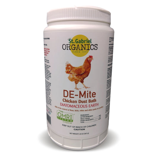 St. Gabriel Organics DE-Mite Dust Bath Powder Diatomaceous Earth 20 oz.