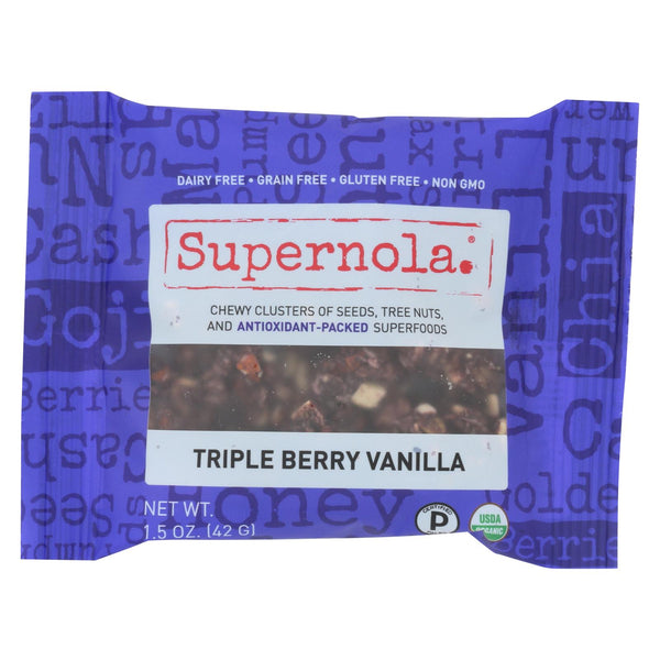 Supernola - Triple Berry Vanilla - Caja de 12 - 1.5 OZ (paquete de 12)