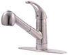 Ultra Faucets Stainless Steel 1.8 GPM 1-Handle Brushed Nickel Pull Out Kitchen Faucet