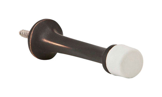 Ives by Schlage 3-1/8 in. W X 7/8 in. L Brass Oil Rubbed Bronze Door Stop Mounts to wall