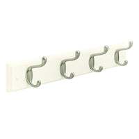 Amerock  18 in. L Fiberboard/Zinc  Medium  4-Hook  Rack  1 pk