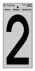Hy-Ko 6 in. Reflective Black Vinyl Number 2 Self-Adhesive 1 pc. (Pack of 10)