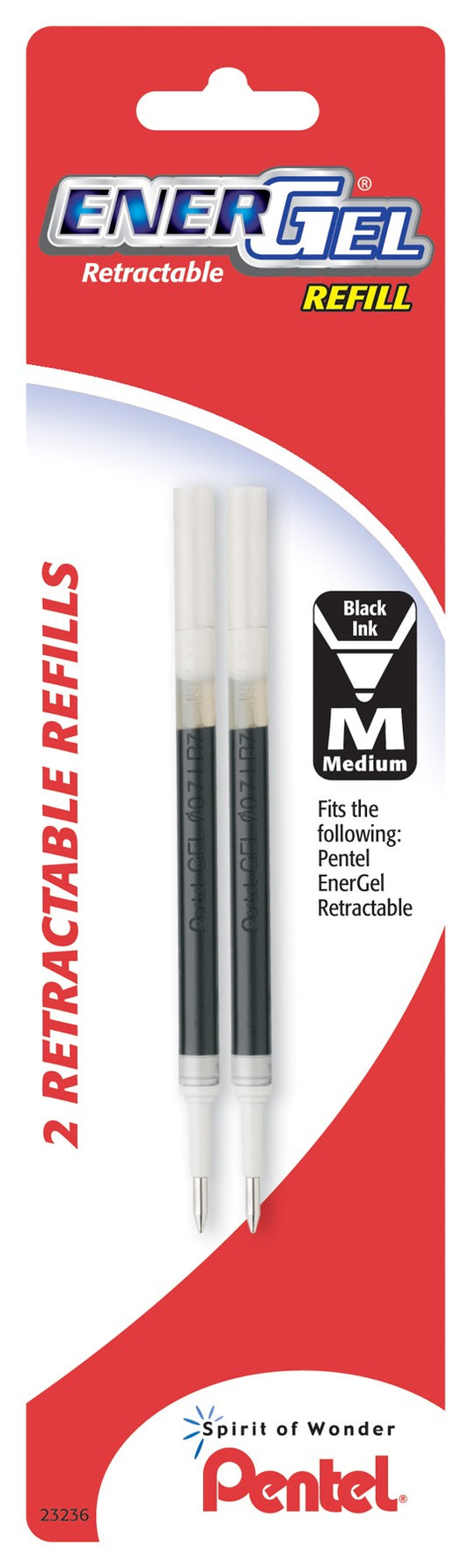 Pentel Lr7Bp2A Black Energel® Refills (Pack of 12)