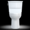 TOTO® Drake® Transitional WASHLET®+ Two-Piece Elongated 1.28 GPF Universal Height TORNADO FLUSH® Toilet with C5 Bidet Seat, Cotton White - MW7863084CEFG#01