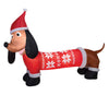 Gemmy  Dachshund in Sweater  Christmas Inflatable  Multicolored  Fabric  1 pk