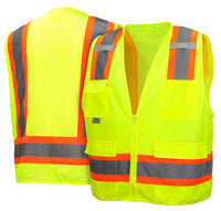 Pyramex RVZ2410M Medium Lime Hi-Vis Safety Vest