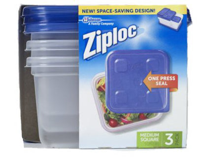 Ziploc  Food Storage Container  3 pk Clear  40 oz.