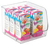 InterDesign Clear Plastic Stackable Storage Bin 6 L x 5.25 H x 6.25 W in.