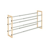 Honey Can Do 18 in.   H X 7 in.   W X 46 in.   L Metal/Wood Shoe Rack