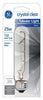 GE 25 W T10 Tubular Incandescent Bulb E26 (Medium) Soft White 1 pk