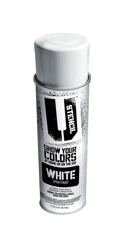 U-Stencil Matte White Spray Paint 17 oz. (Pack of 6)