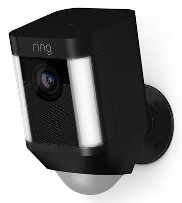 Ring Spotlight Camera Battery Powered Outdoor Black Wi-Fi Security Camera