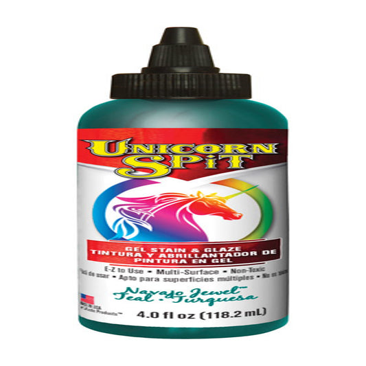 Unicorn Spit Flat Navajo Jewel Teal Gel Stain and Glaze 4 oz (Pack of 6).