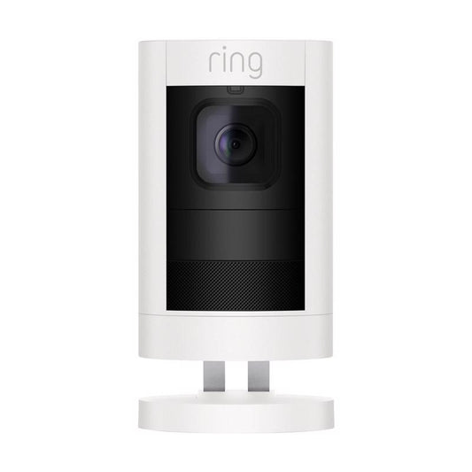 Ring Stick Up Cam Battery Battery Powered Indoor and Outdoor White Wi-Fi Security Camera
