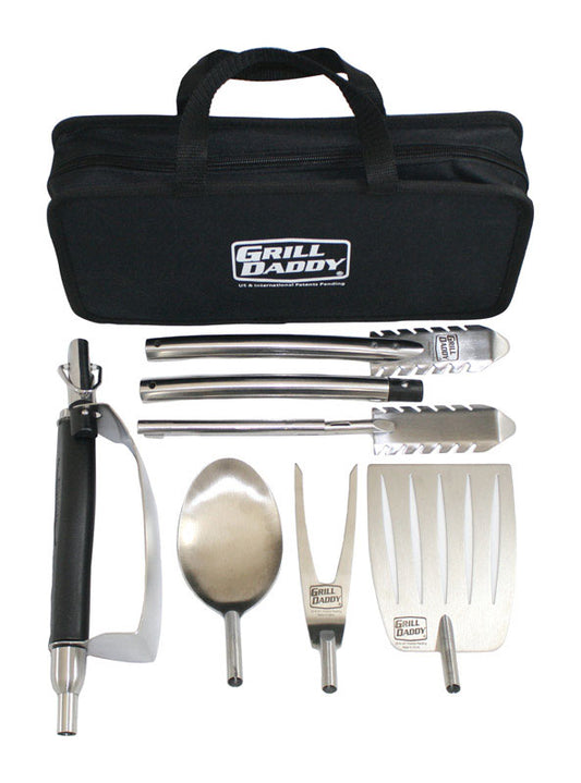 Grill Daddy  Polypropylene/Stainless Steel  Black/Silver  Grill Tool Set