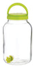 Circleware 128 oz Clear Glass Contemporary Tea Jar with Tapper 1 pk