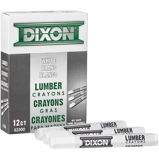 Dixon Ticonderoga 52300 White Lumber Crayon (Pack of 12)