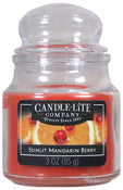 Candle Lite 3827271 3 Oz. Sunset Mandarin Berry Jar Candle (Pack of 12)
