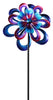 Alpine Blue Metal 94 in. H Round Flower Garden Stake Spinner