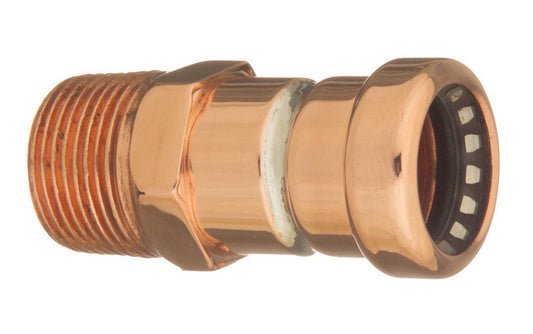 CopperLoc Push to Connect 1/2 in. Push X 1/2 in. D Male Copper Pipe Adapter