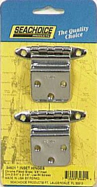 Seachoice Inset Hinges 2-3/4 In. X 2-1/8 In., 3/8 In. 2 / Card