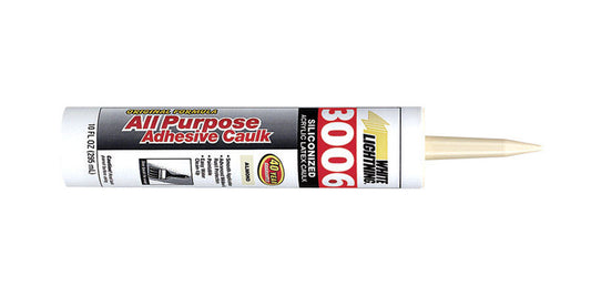 White Lightning 3006 Almond Siliconized Acrylic Caulk Sealant 10 oz. (Pack of 12)