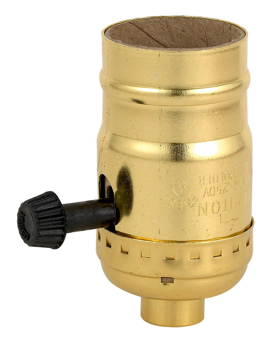 Leviton 059-7090-BR Brass Three Way Lamp Sockets