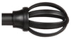 Kenney Matte Black Fast Fit Lilly Curtain Rod 36 in. L X 66 in. L