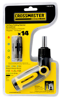 Folding Ratchet Screwdriver Set, 14-Pc.