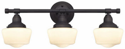 Westinghouse 3-Light Oil Rubbed Bronze White Wall Sconce