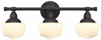 Westinghouse 3-Light Oil Rubbed Bronze White Wall Sconce