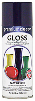 Pintura en aerosol decorativa de primera calidad, color morado ciruela brillante, 12 oz.