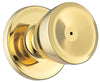 Weiser Beverly Polished Brass Privacy Lockset 1-3/4 in.
