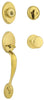 Kwikset SmartKey Chelsea Polished Brass Handleset Right or Left Handed